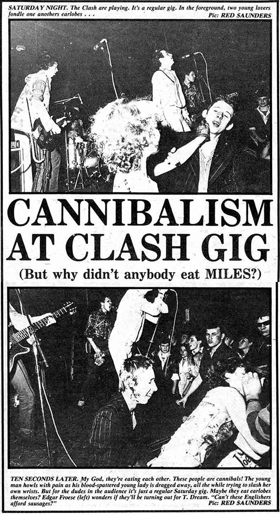 Cannibalism at Clash Gig - news clip featuring young Shane MacGowan